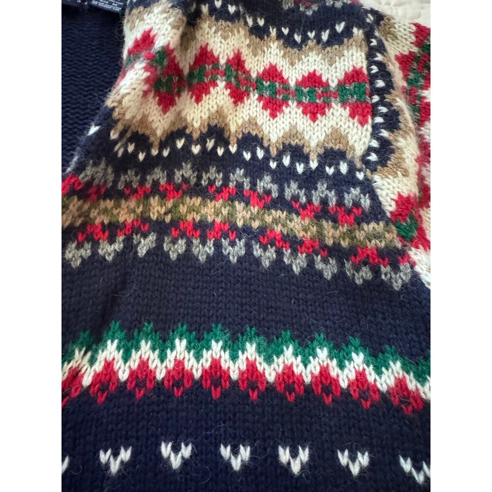 Vintage Birch Bros 100% Shetland Wool Men Medium Shawl Collar Grandpa Cardigan - Picture 5 of 9